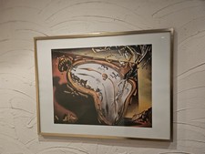 Salvador Dali - Die weiche Uhr - 80x60 Kunstdruck im Goldrahmen