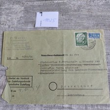 Bund Karte Nachnahme 1954