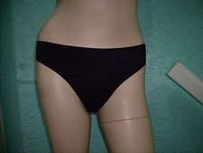 Glatter Satin- Slip, glanz schwarz, Größe L, Bund-Umfang 72-106 cm