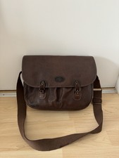 Mulberry Vintage Ledertasche Leather Messenger Trout England Bag Braun
