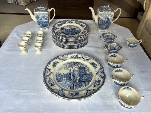 Old britain castles - castles,, blau