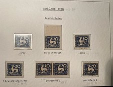 Briefmarken Württemberg 1920 MiNr 146 Abarten I und III - Besonderheiten