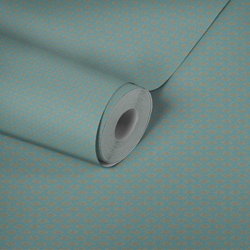 Design tapete türkis gold - design,