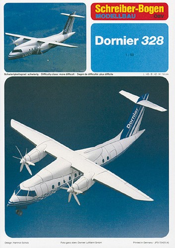 Kartonmodell dornier 328 - kartonmodell, do