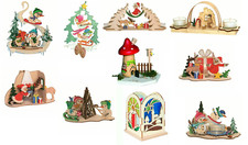 Bastelset Weihnachtszeit Erzgebirge Teelichthalter Raucherhaus Fensterbild