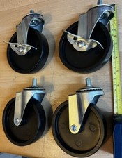 4 Stück Lenkrollen mit Gewindestift Möbelrollen Transportrollen Laufrollen