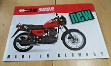 MZ 500R Werkstattposter Rotax Prospekt Original 1991 Motorrad Zschopau Oldtimer