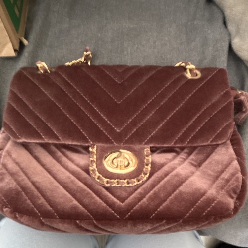 Schultertasche samt gesteppt - schultertasche,