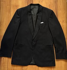 VINTAGE WILVORST SAKKO BLAZER SMOKING SCHWARZ GR.50