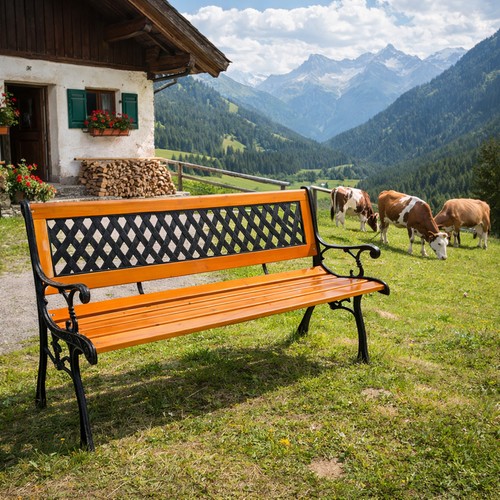 Stabile und massive - , parkbank