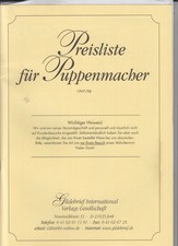 Preisliste für Puppenmacher