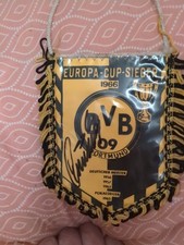Unikat. Orginales Autogramm. Wimpel. BVB.  Klein. DFB. Toni Schumacher. WM. EM
