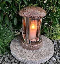 Edelstahl Granit Grablaterne