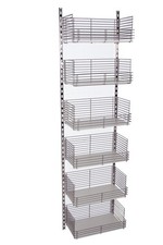 Rückwand 6 Körben anthrazit Wandsystem Wandregal Wandschienen Ladeneinrichtung