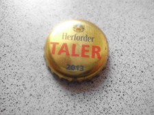 Gebrauchter, goldener Kronkorken Herforder Taler 2013 (Innen: BROT GEWONNEN)