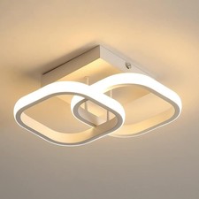 22W LED Deckenleuchte Quadratisch Warmweiß 3000K Acryl Schlafzimmer Wohnzimmer F