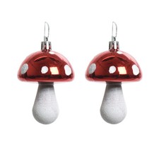 2 Christbaumschmuck 7.5cm Fliegenpilze Weihnachtskugeln Weihnachtsbaumschmuck