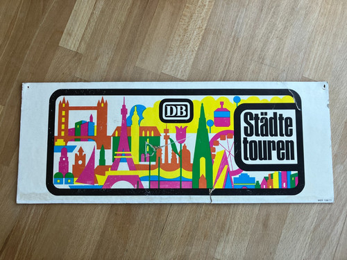 Zug werbeschild abteil db - zug,