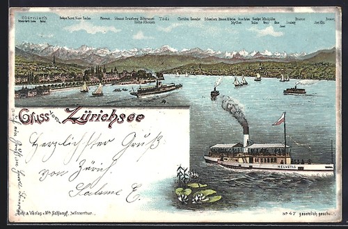Lithographie binnenschiff - lithographie,