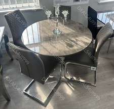 Aura Rund 105 cm grau Marmor