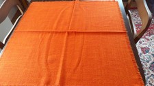 Tischdecke orange  80 x 80 cm  gebr.  171204 D