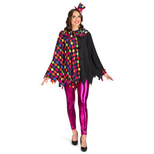 Poncho Harlekin bunt Damen
