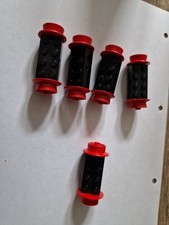 4 x LEGO Eisenbahn Rad Räder rot Achse Zug 1x Waggon 