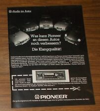 Seltene Werbung vintage PIONEER KP-8000 ARC Autoradio 1978