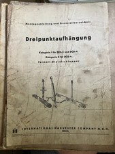 Anleitung Ersatzteilliste IHC International Schlepper  Dreipunktaufhängung