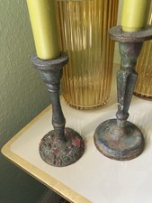 Gusseisen Kerzenleuchter 2 er Set Vintage / Shabby chic Landhausstil