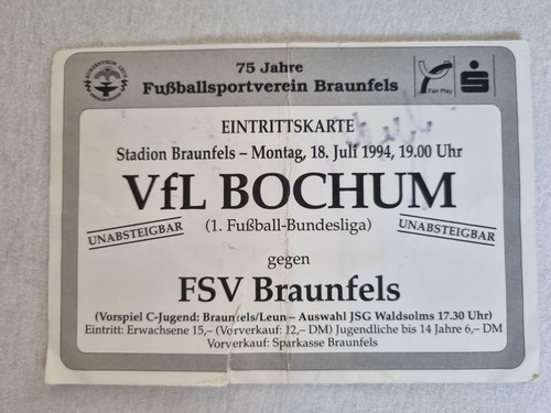 Sammlerticket fsv braunfels - fsv,