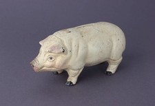 Alte Spardose Sparschwein Eisenguss