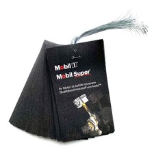 50x Mobil1 Ölwechselanhänger Etikett Ölzettel Serviceanhänger für Inspektion