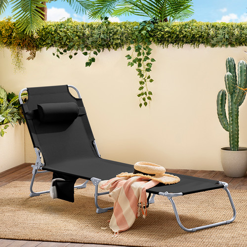 Waren gartenliege mit tasche - gartenliege,