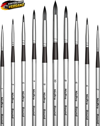 Aquarellpinsel set 10er - aquarellpinsel,
