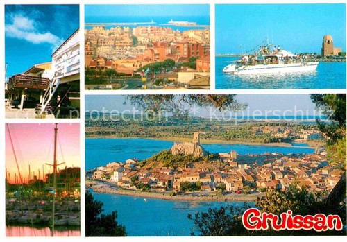 Gruissan stadtpanorama hafen - gruissan,