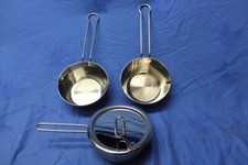 3x Edelstahl Topf Sossentopf  Deckeltopf SUS  2x  Rösle Topfchen Butterpfännchen