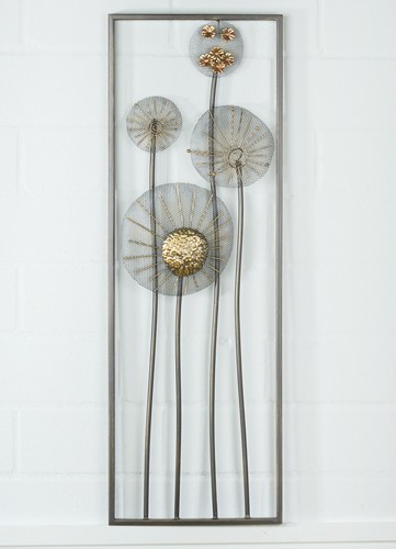 Wandrelief wandbild blumen - wandrelief,
