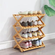 Schuhregal Aus Bambus Mit 4