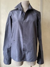 CHRISTIAN DIOR Marineblaue Seidenbluse