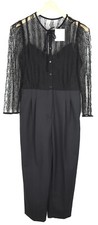 SANDRO Kombinierte Ize Jumpsuit Damen (EU) 40 Netzoberteil Gerade Bein Plissee