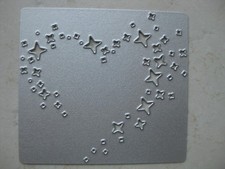 Sterne Herz Weihnachten - Stanzschablone Stanze