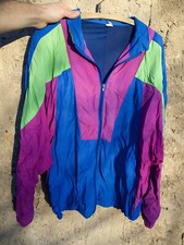Vintage Track Jacket multicolor Trainingsjacke windbreaker 80s 90s retro nylon