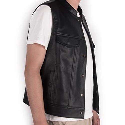 Herren kunstleder weste - herren,