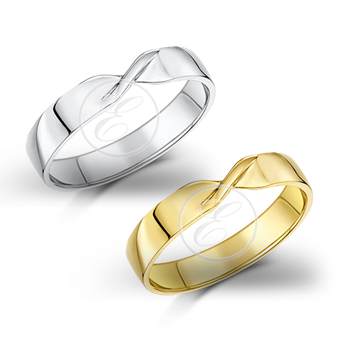 9ct gold 4mm crossover - 9ct,