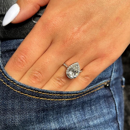 Massiver 14k weißgold diamant - massiver,