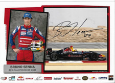 Bruno Senna, GP 2, tolle größere Foto-Autogrammkarte ,original unterschrieben