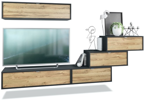 Wohnwand anbauwand fernsehwand - wohnwand,
