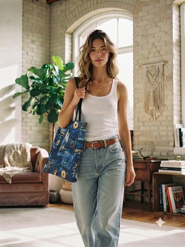Tote bag patchwork jeans - patchwork,