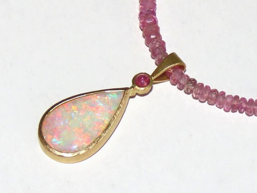 Opal anhänger 750 gold mit - anhänger,